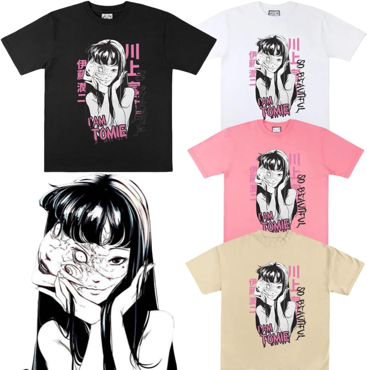 伊藤潤二　富江　アニメ　Tシャツ　Lサイズ FUN MADE 伊藤潤二 / 富江 Tシャツ Junji ito | craif